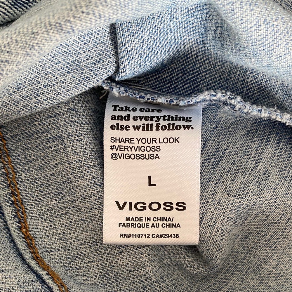Vigoss Sky Blue Denim Vest - Picture 3 of 5